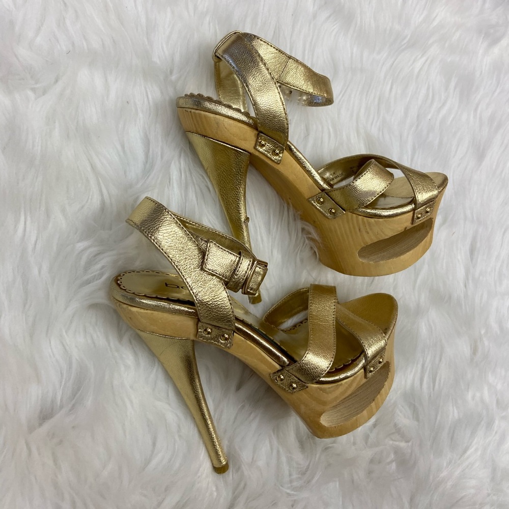 Gold Platform Heels